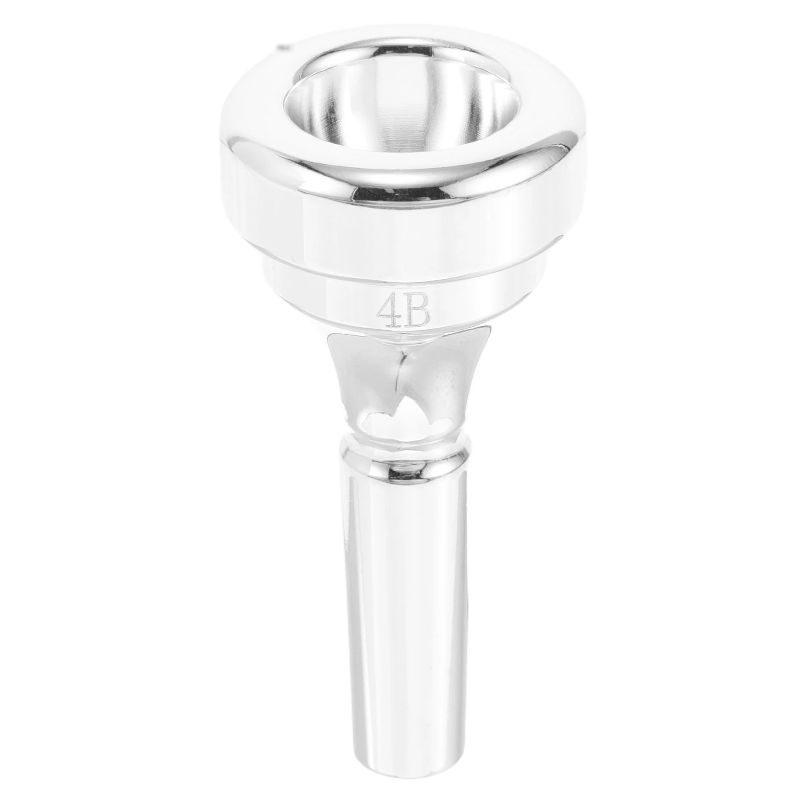 

Brass Cornet Mouthpiece Short Horn 4B Silver Plated Trumpet Accessories Musical Instruments Practice Durability Sound