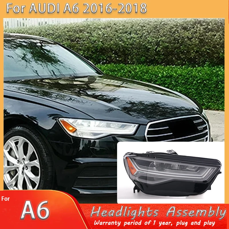 

Car Fit For Audi A6 Headlight 2016-2018 Audi A6 C7PA Headlight Audi S6 LED Headlamp LED Lamp American Version Plug And Play