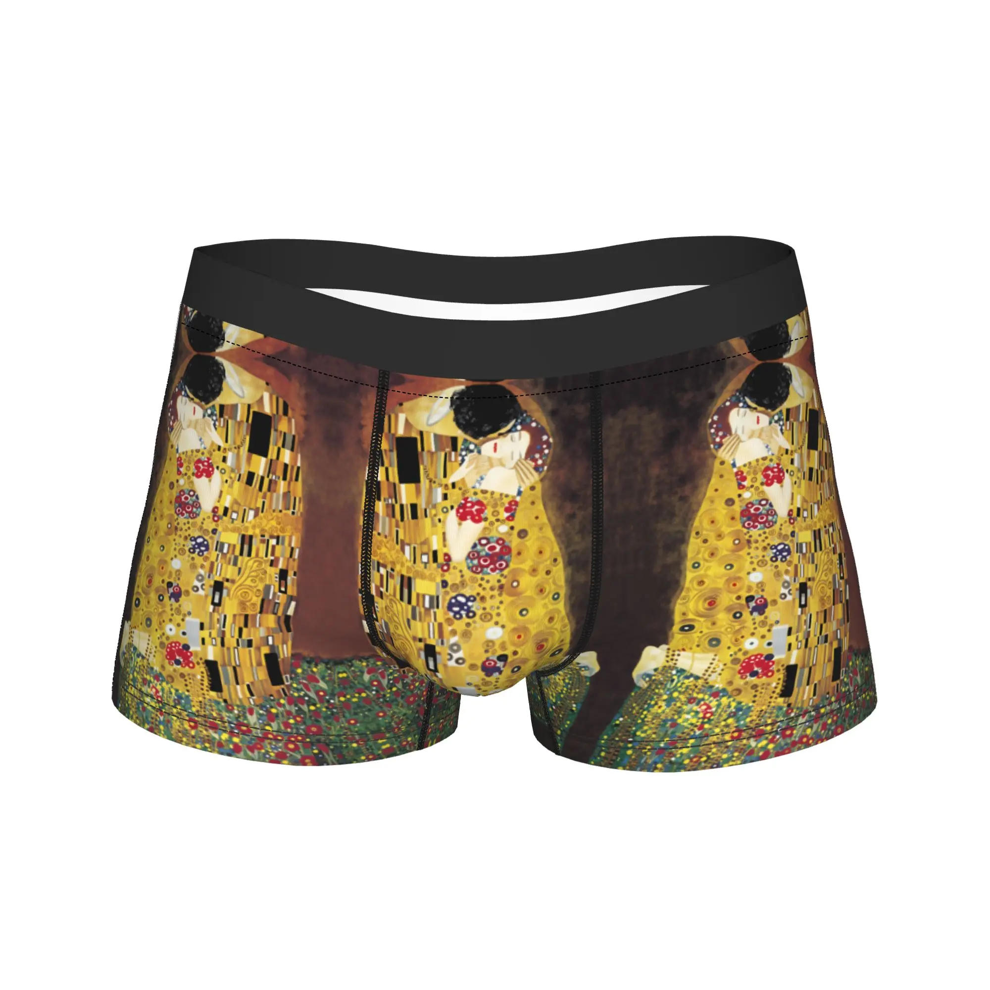 Custom Vincent Van Gogh Purple Irises(1) Underwear  Man Panties Print Breathable Boxershorts Trenky Shorts Briefs Big Size 2XL