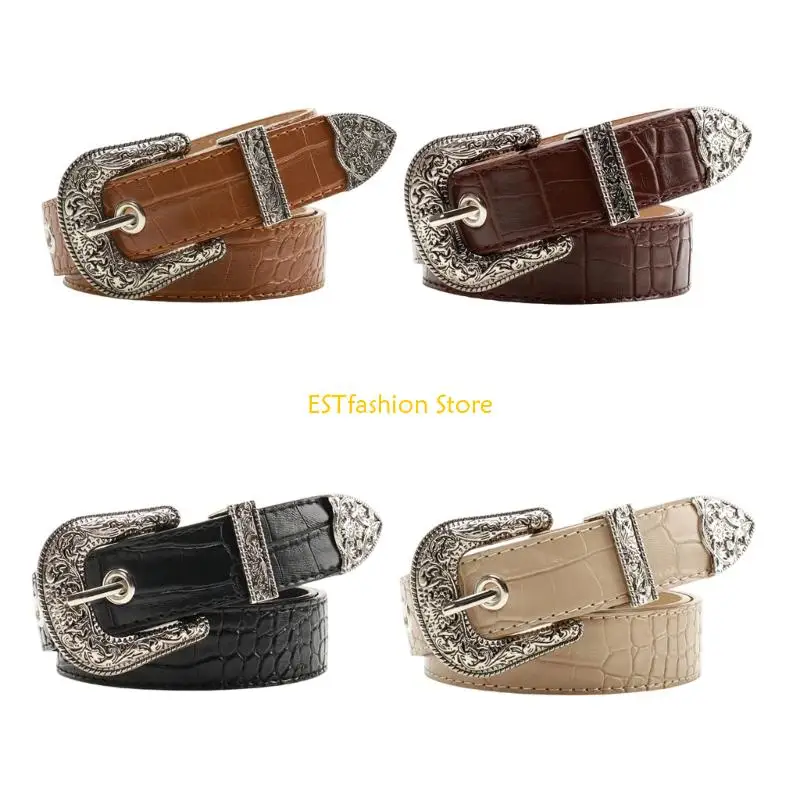 Y5GC حزام خصر للسيدات من عصر الموضة، حزام PU مريح لمختلف الملابس