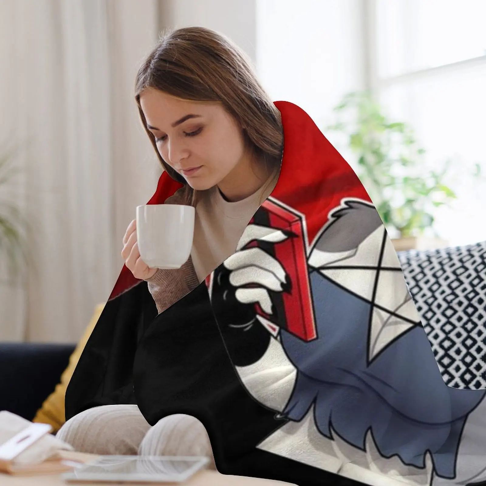 بطانية رمي Helluva Boss Loona، بطانيات لطيفة متعددة الأغراض للأطفال #3