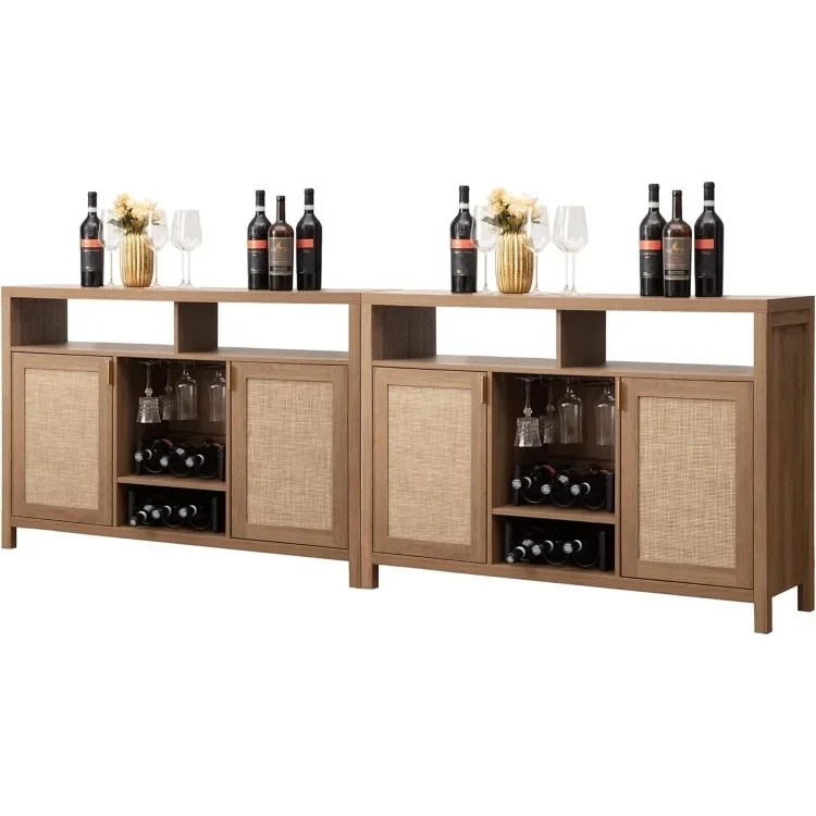 Rattan Coffee Bar Cabinet, 102