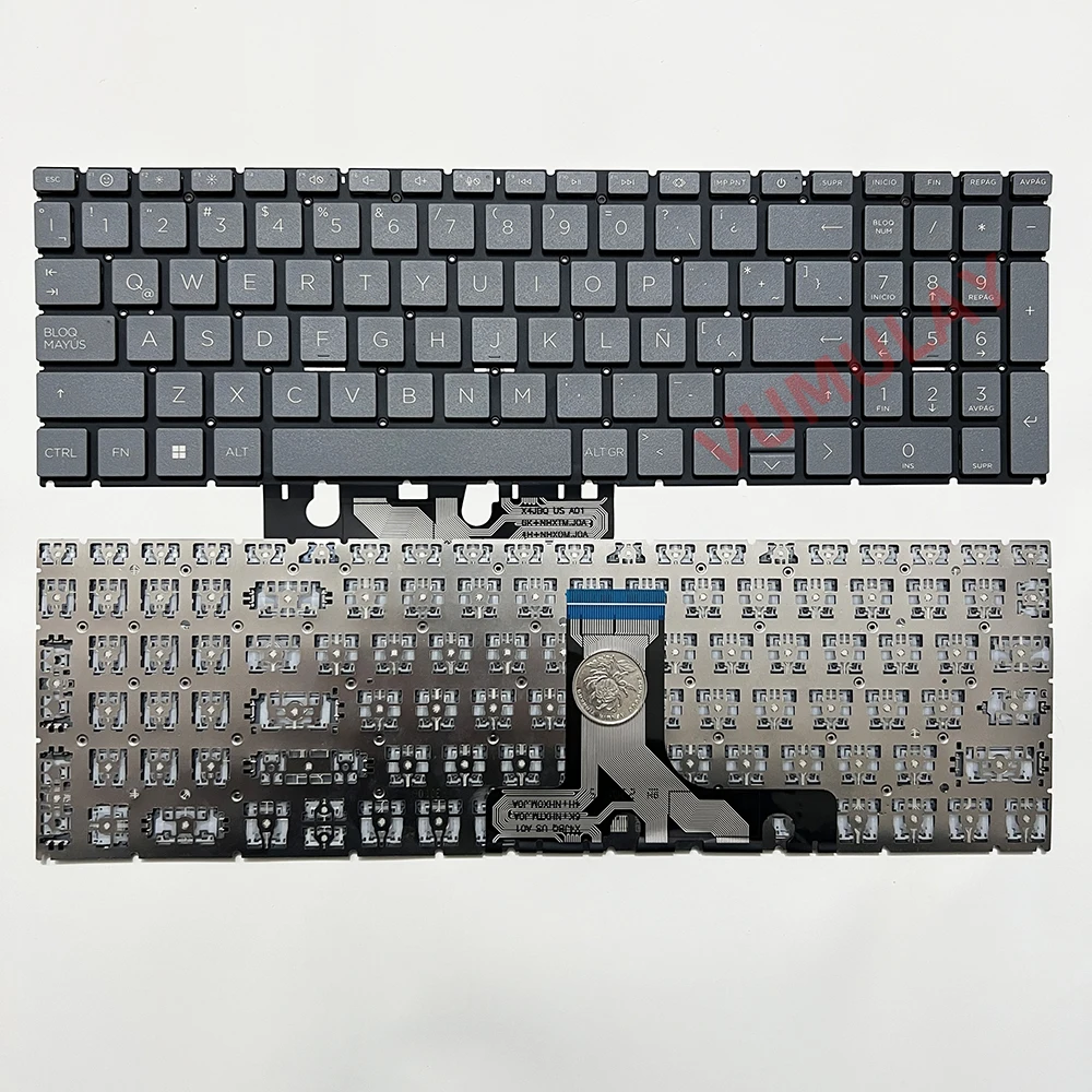 Spanish/Latin Keyboard for HP 15-FD 15-FD0083WM 15-FD0075TG 15-FD0057NG 15-FC 15-FC0039WM 15-FC0013OD 15-FC0655NG Notebook Gray