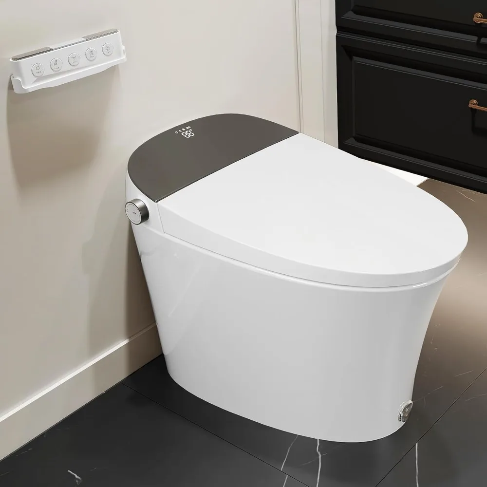 Smart Toilet with Bidet Built-In, Bidet Toilet with 1.06 GPF Auto Flush, Built-In Pump,Auto Open & Close Lid,Heated Seat & Dryer