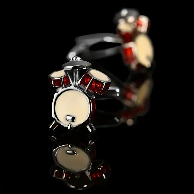 Guitar Cufflinks Fashion Personality Temperament Jewelry Cufflinks Men's Band Drum French Cufflinks
