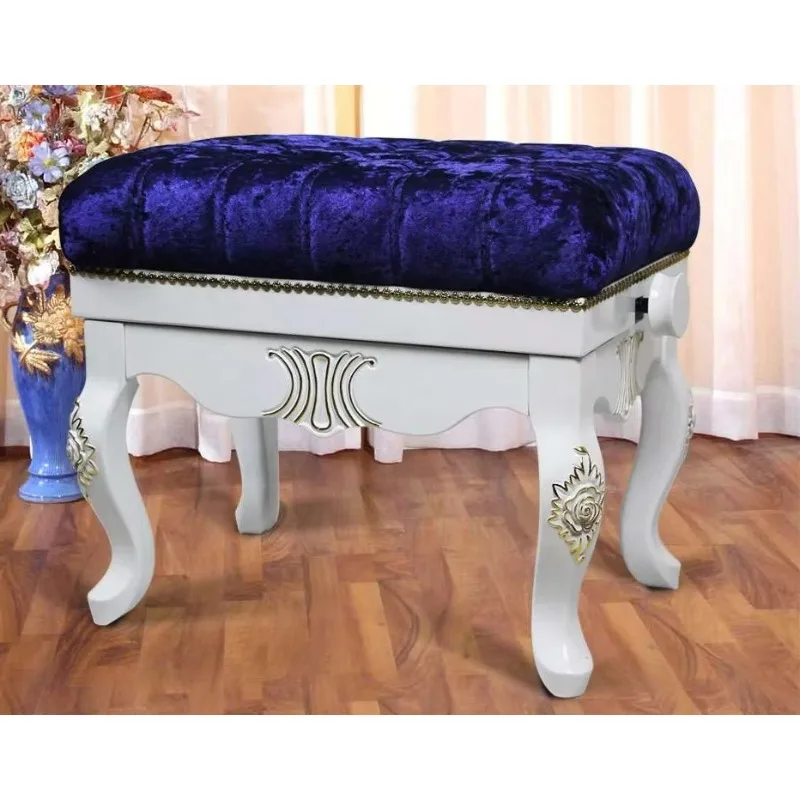 Hooqu Adjustable Piano Bench Solid Wood with Storage Comfortable & Durable Keyboard Stool