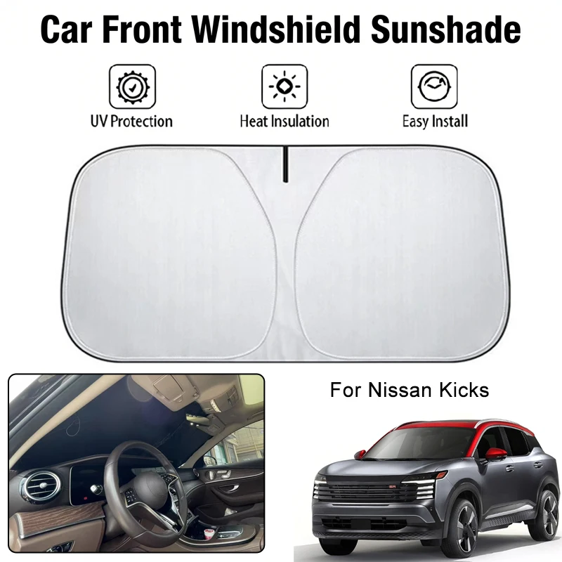 

Foldable Car Windshield Sun Shade UV Block Heat Insulation For Nissan Kicks Interior Protection Accessories