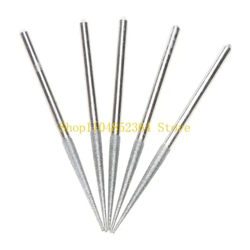 

652F 5PCS 3mm Shank Grinding Rods Mini Drill Diamond Grinding for Head Bur Needle Engraving Carving Polishing Glass Drill Bit