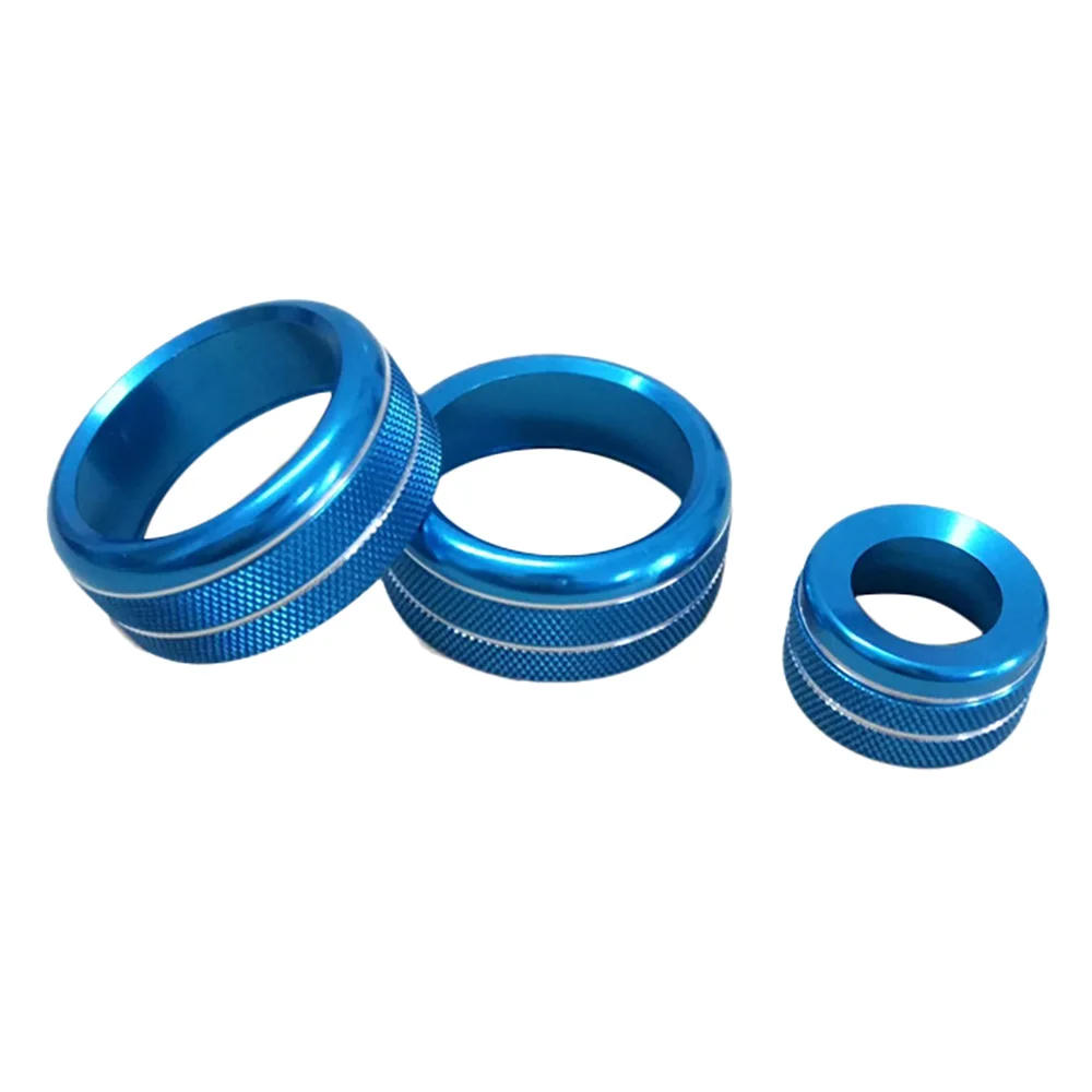 Air Condition Knob Audio Volume Control Button Circle Decoration Trim Ring Cover for - 1 2 3 4 Series F30 F34 Blue