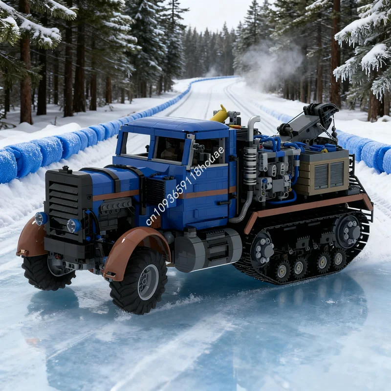 

4092 шт. MOC Scammell, модифицированная полудорожная сервировочная модель, строительные блоки, рождественский подарок, сборка, креативная идея, образовательная игрушка, кирпич