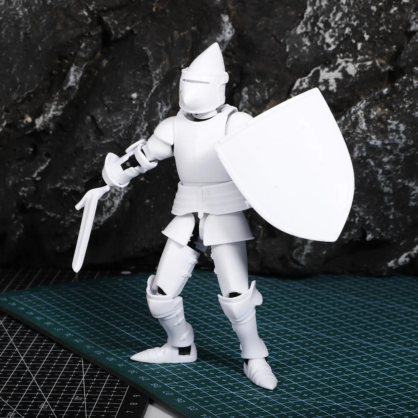 

1Set Articulated Knight Action Figure Multi-Jointed Movable Joint Robot Figure Poseable Medieval Knight Warrior Desk Ornament