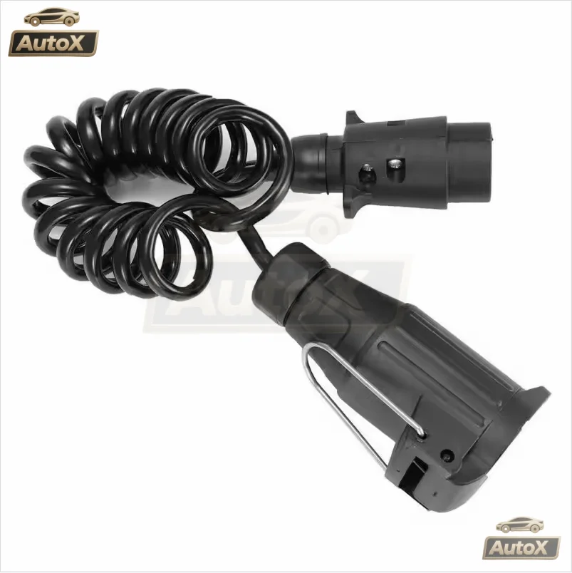 Kabel Ekstensi Soket Steker Sirkuit Auto X 2M 7 Pin untuk Lampu Trailer Truk, Kabel Papan Lampu, Kabel Steker Jantan ke Betina