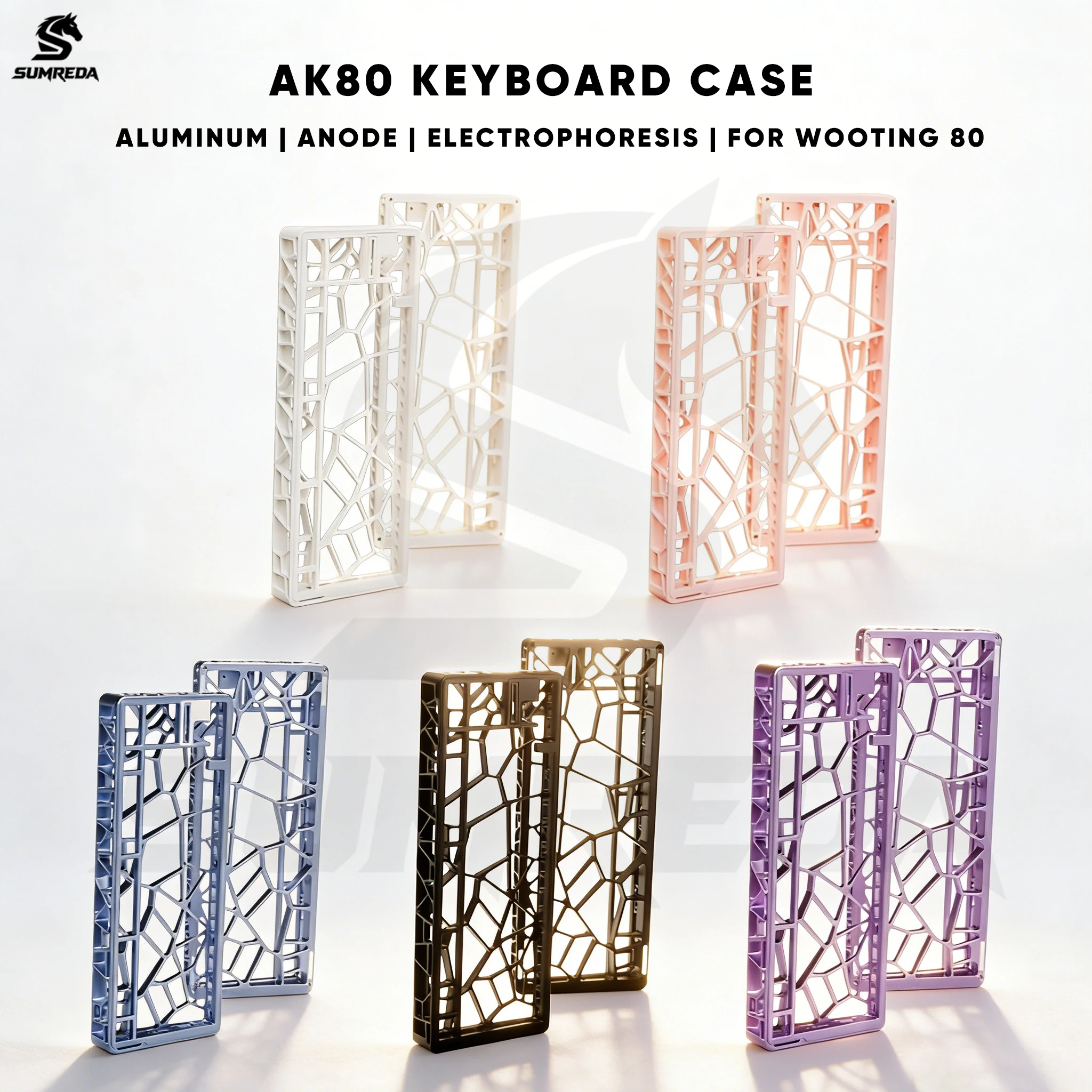 

SUMREDA AK80 Wooting 80HE Holy80 Hollow Aluminum Keyboard Case Shell 80% Layouts For Wooting 80HE Keyboard PC Gamer Accessory