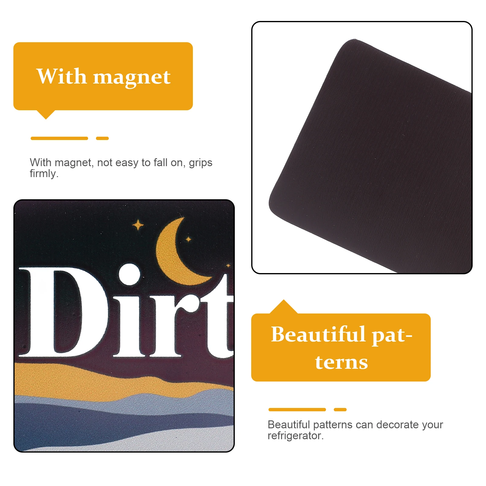 

2 Pcs Fridge Magnet Clean and Dirty Dishwasher Sign for Portable Synthetic Resin