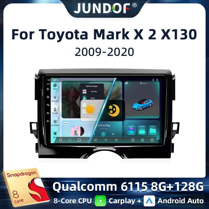 

for Toyota Mark X X130 2 II 2009 - 2019 HD Touch Screen Car Radio Video Multimedia Player GPS Navi Android Intelligent System 4G