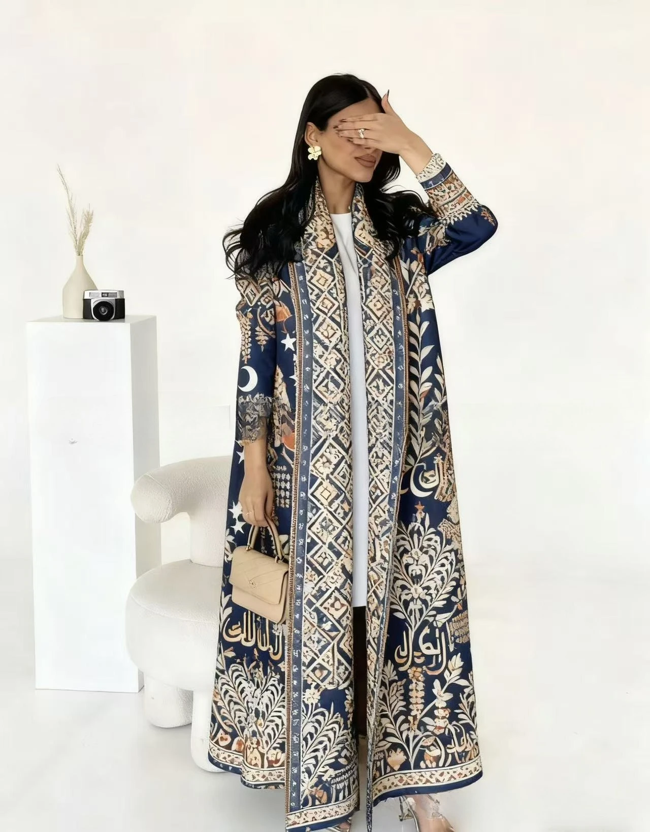 Miyake Pleated Muslim Robe Women's Clothing Spring and Autumn New Cape Foreign Trade Coat