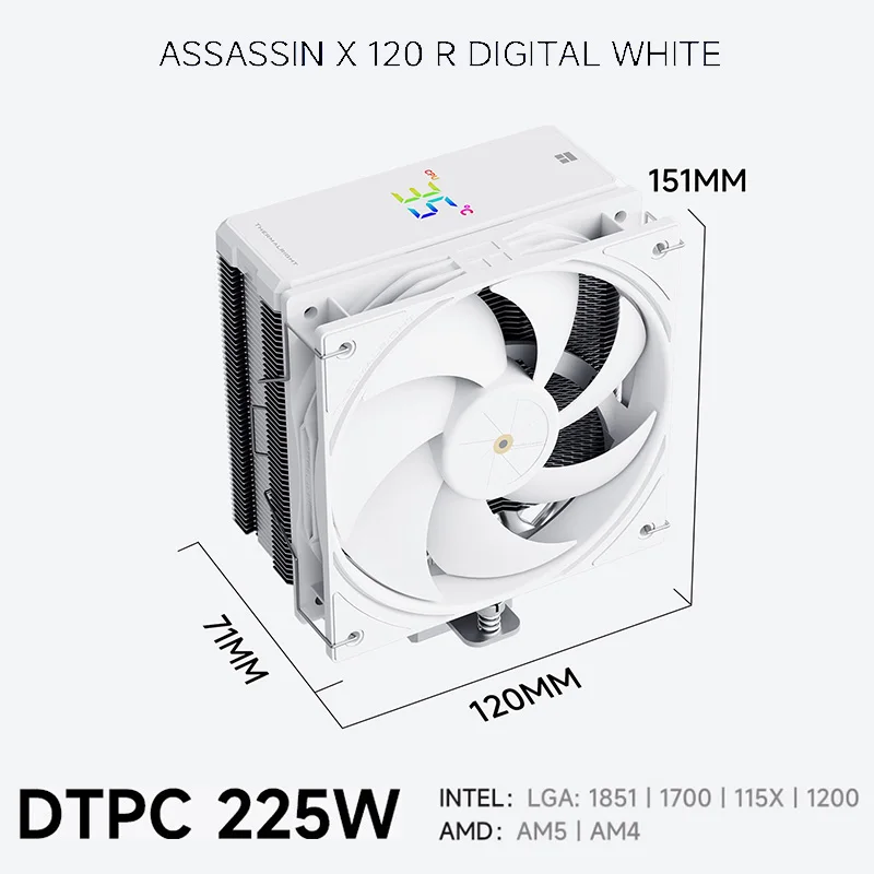 Thermalright Assassin X 120 R Digital Display CPU Cooler D-tdp
