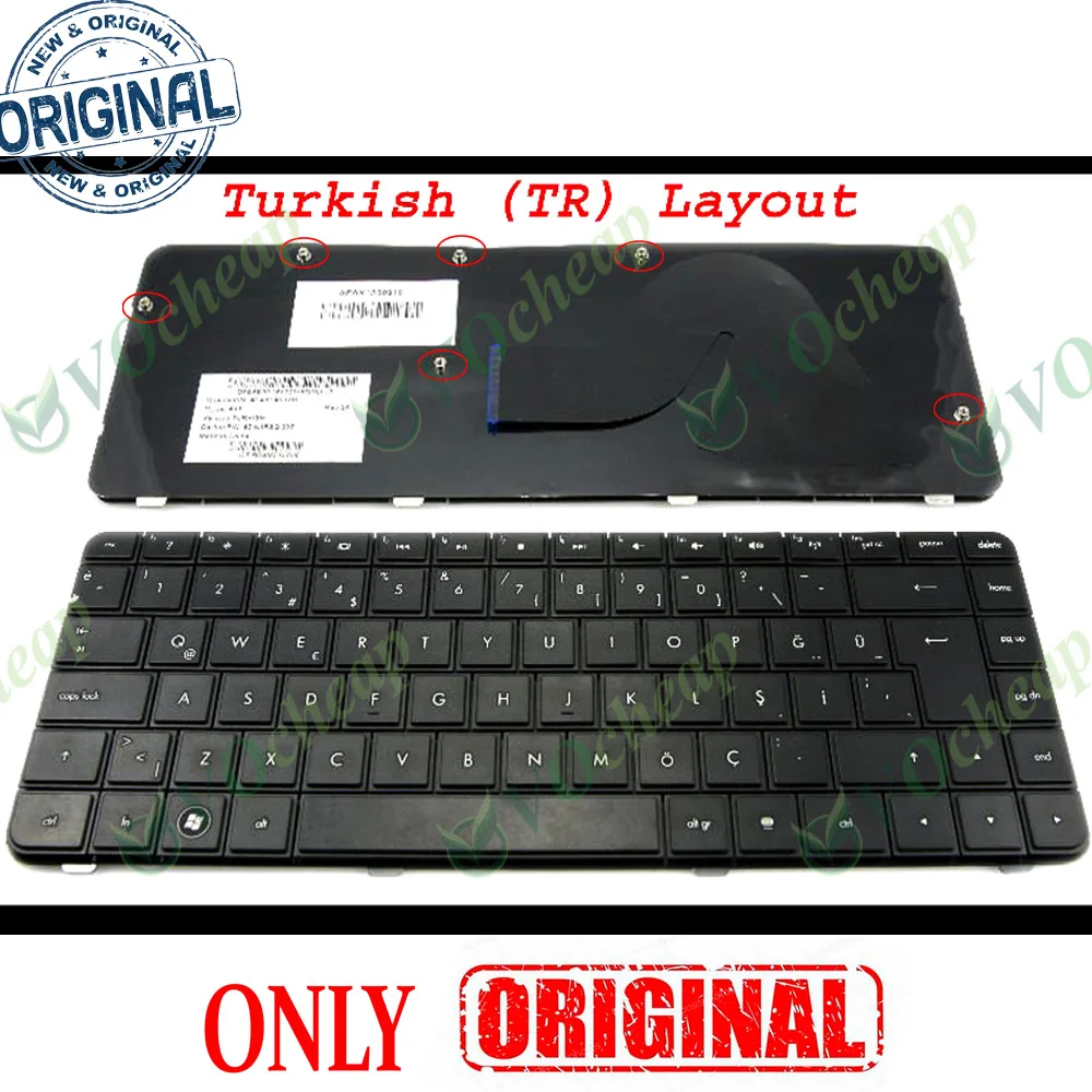 New Notebook Laptop Keyboard for HP Compaq Presario CQ42 G42 Black Turkish TR - AEAX1A00210 9Z.N4RSQ.00T V112246AK1 AEAX1A00110