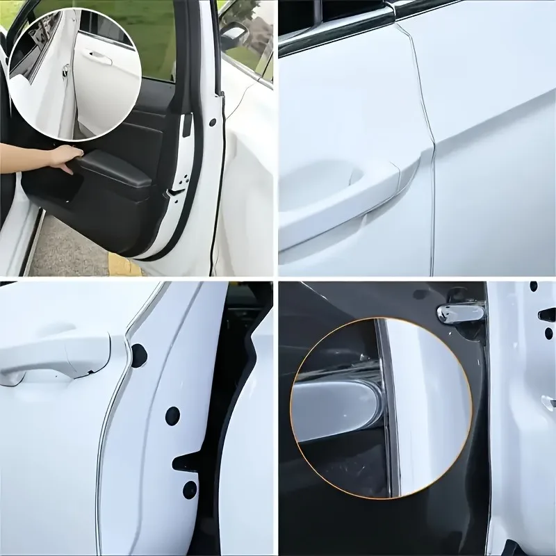 1 Set Stoßschutzleisten für Autos, in voller Länge, 10 m, transparente PVC-Türstoßschutzleisten, Auto-Außenzubehör, Schutz für die Kanten der Karosserie und Türen, Anti-Kratz- und Stoßschutzartikel. – Detail 3