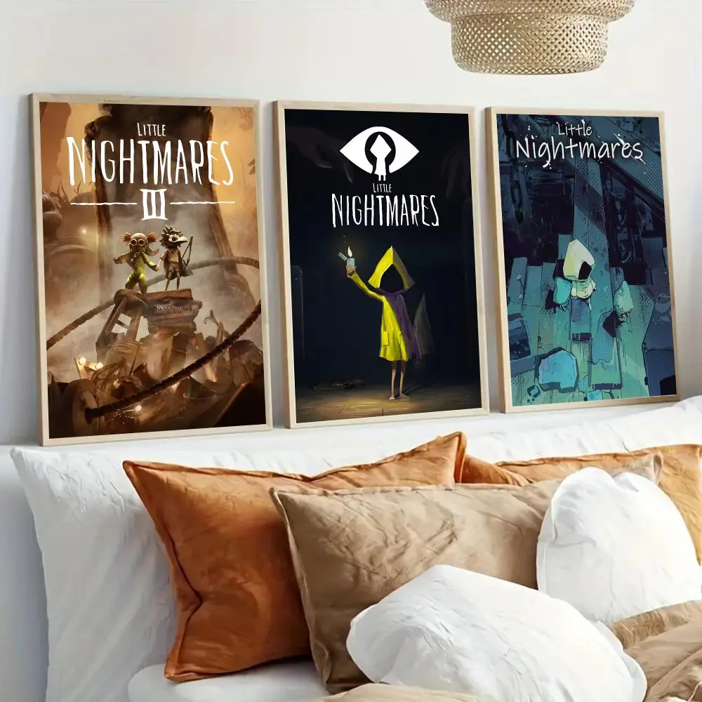 L-Little Nightmares Game Poster Modern Home Living Bedroom Bar Hallway Waterproof Wall Art Aesthetic Decor