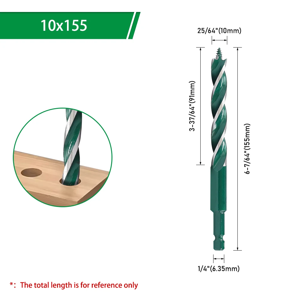 LAVIE 3-Schneiden-Senkbohrer 6-35mm, 155/230mm Länge, Elektrowerkzeug-Zubehör für Holzbearbeitung & Lochvergrößerung – Detail 11