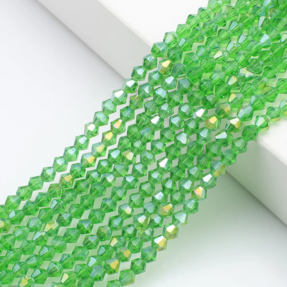 10 Strands Bicone Crystal Glass Beads, 4mm Faceted Crystal Beads Charms for DIY Bracelet Rings Jewelry Making Kit