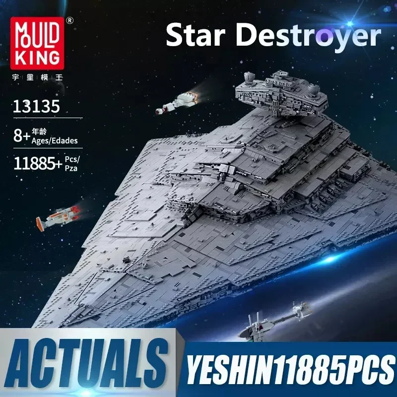 Mould King 13135 Imperial Star Destroyer Monarch UCS Fighters Super Star Movie Model DIY Jumbo Building Blocks Kit Adults Boys