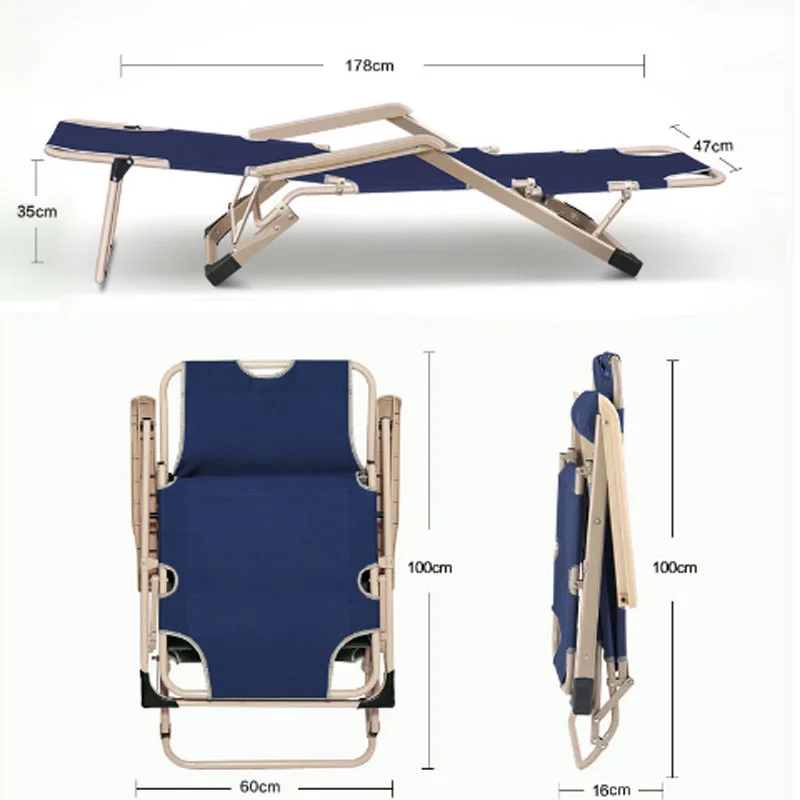 Folding Chair Lunch Break Bed Office Multi-function Lazy Adult Home Cool Summer Happy Nap Chair