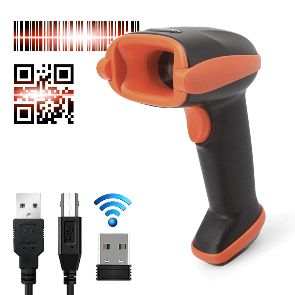 

Handheld Wired/Wirelress 1D/2D Barcode Scanner CMOS Image QR PDF417 Matrix Bar Code Reader For IOS Android