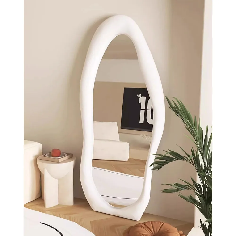 63" x 24" Full Length Mirror with Stand, Full Length Mirror Wall Mounted, Floor, Cloud Shape Standing Mirror