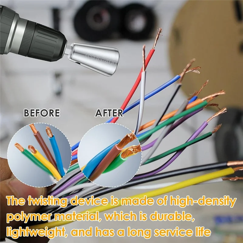 

A15F-Wire Stripper And Twister Tool Set, Wire Stripping Tool For Drill, Electric Wire Stripper Cable Peeling,Cable Stripping