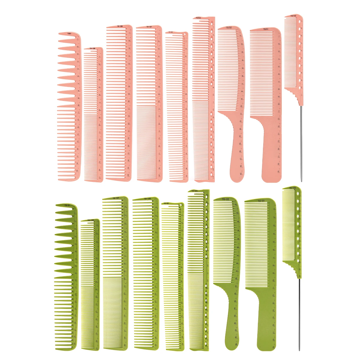 

9-Pcs Salon Hair Comb Scale Ruler Hair Comb Professional Hairdressing Comb Brushes Cutting Styling Tool Hair accessories