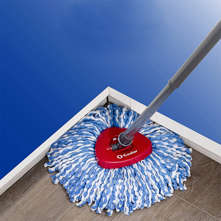 Round Handfree 360 Rotate Spin Flat Mop Bucket With Dirty Water Separated In Magic Wet And Dry Floor Cleaning