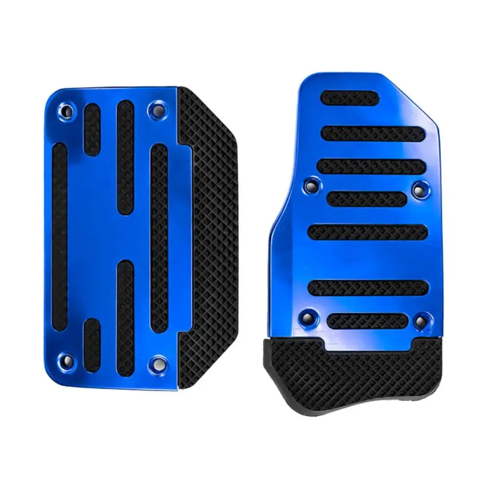 2PCS Universal Anti-skid Pedal Car Pedals Set Kit Aluminum Alloy Non-slip Foot Brake Cover Manual Transmission Car Accessories