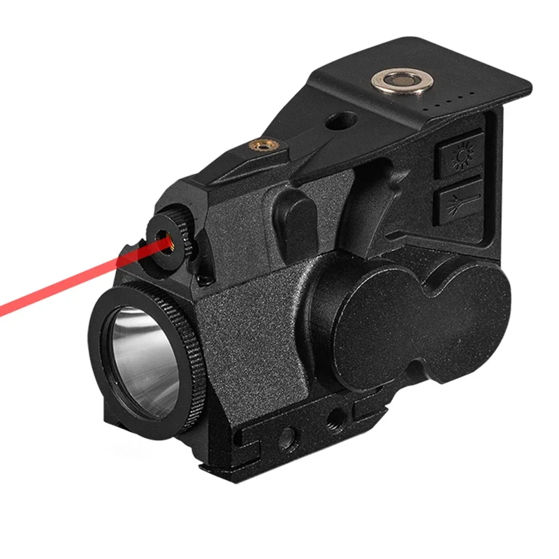 1000 Lumen Pistol Laser Flashlight Combo Tactical Weapon Gun Light With Strobe Laser Sight Magnetic Rechargable for Taurus Glock