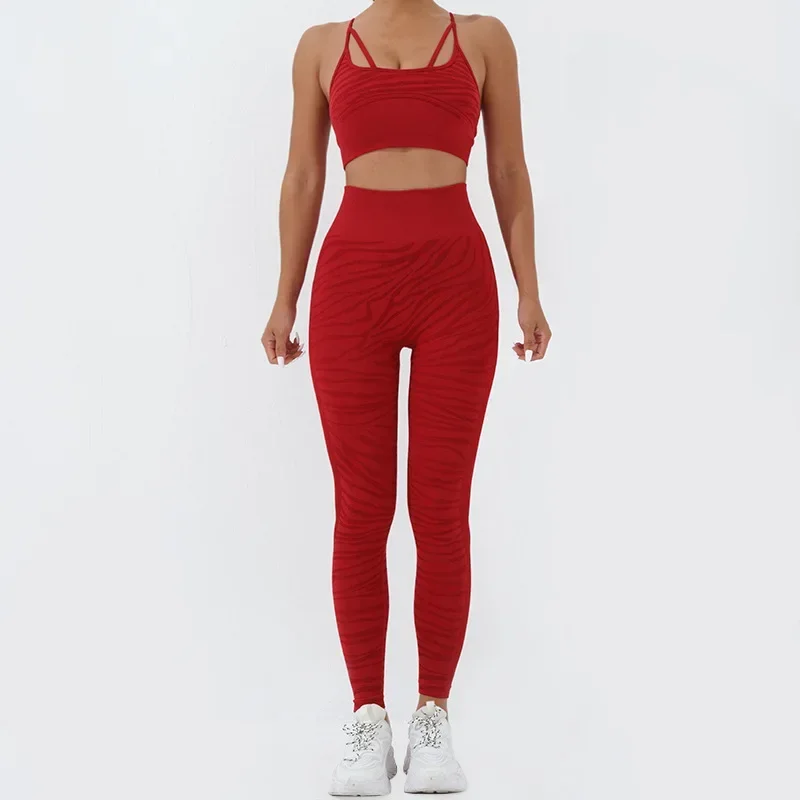 

Sports sling set Breathable comfortable solid color sports two-piece set ensemble femme 2 pièces Sports top woman gym clothes