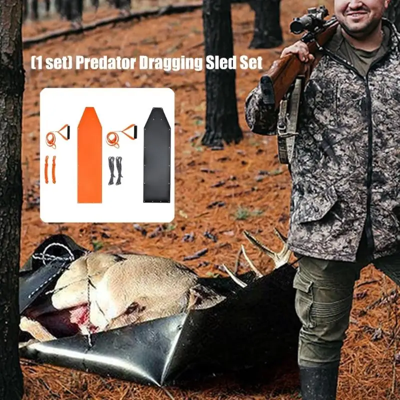 Portables Ice Fishing Sled With Rope Multipurpose Deer Drag Sled Game Hauler 