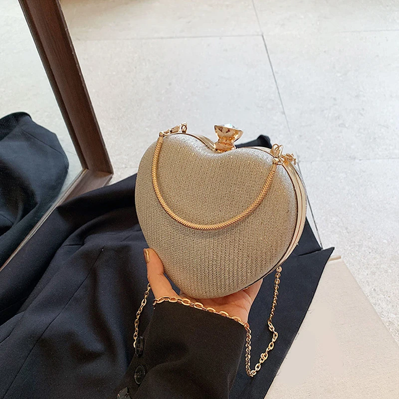 Niedliche Herz-Handtasche, Abendessen-Tasche, 2024, neue Kette, Feentasche, vielseitiger westlicher Stil, eine Schulter, diagonales Kreuz, Pfirsich-Herz-Tasche – Detail 25