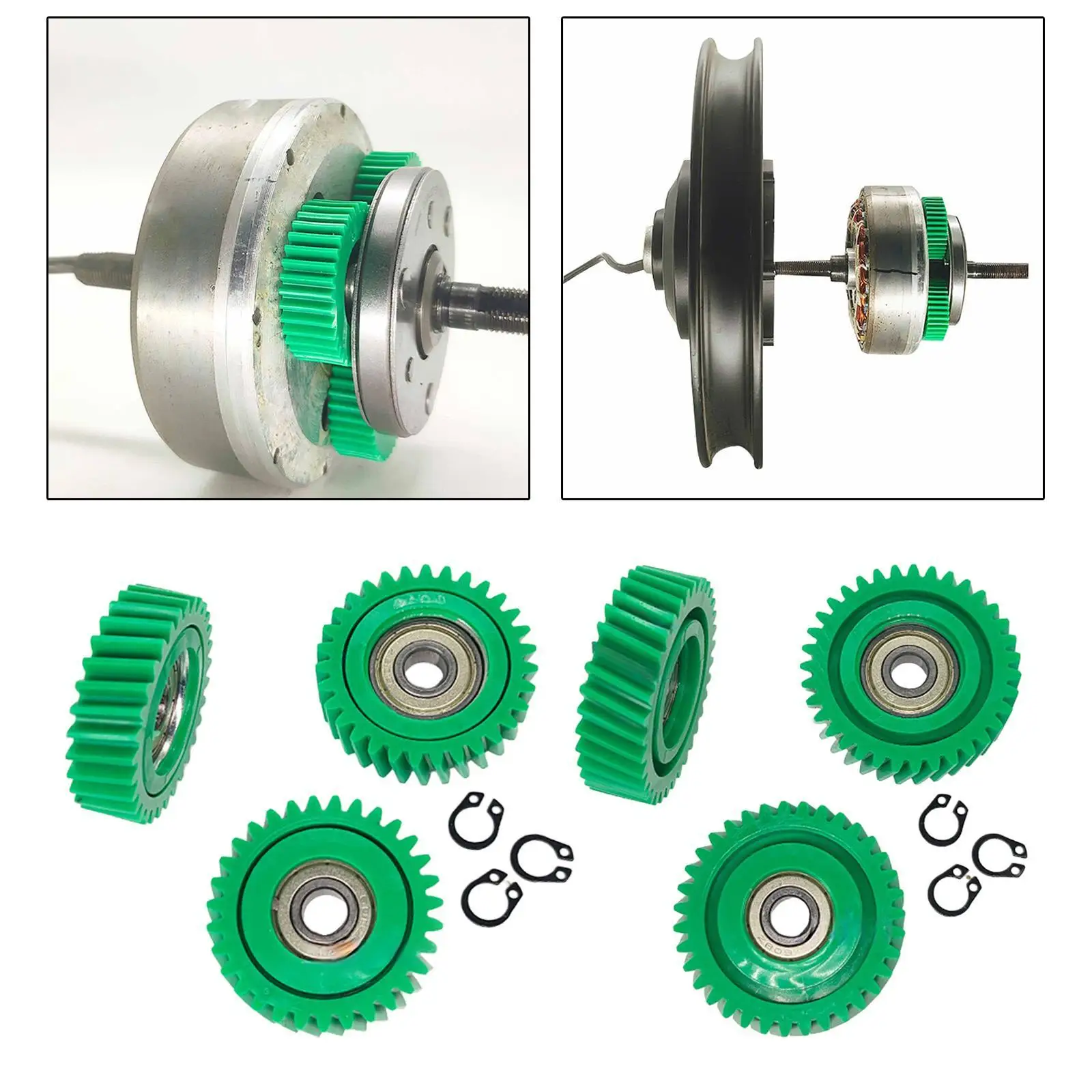 Electric Bike Wheel Hub Motor Nylon Gear Set with Bearing Enhanced Performance Part for Electric Vehicle 500W 75