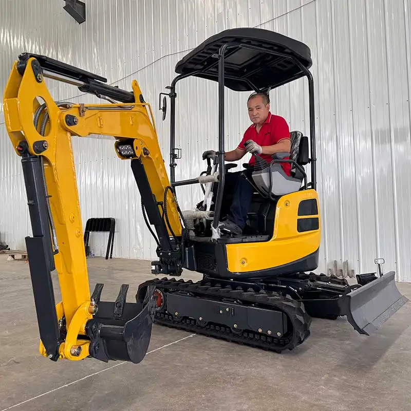 حفارة زاحفة: مسارات مطاطية - قبضة قوية للتضاريس الخشنة للحدائق والأعمال المزرعة