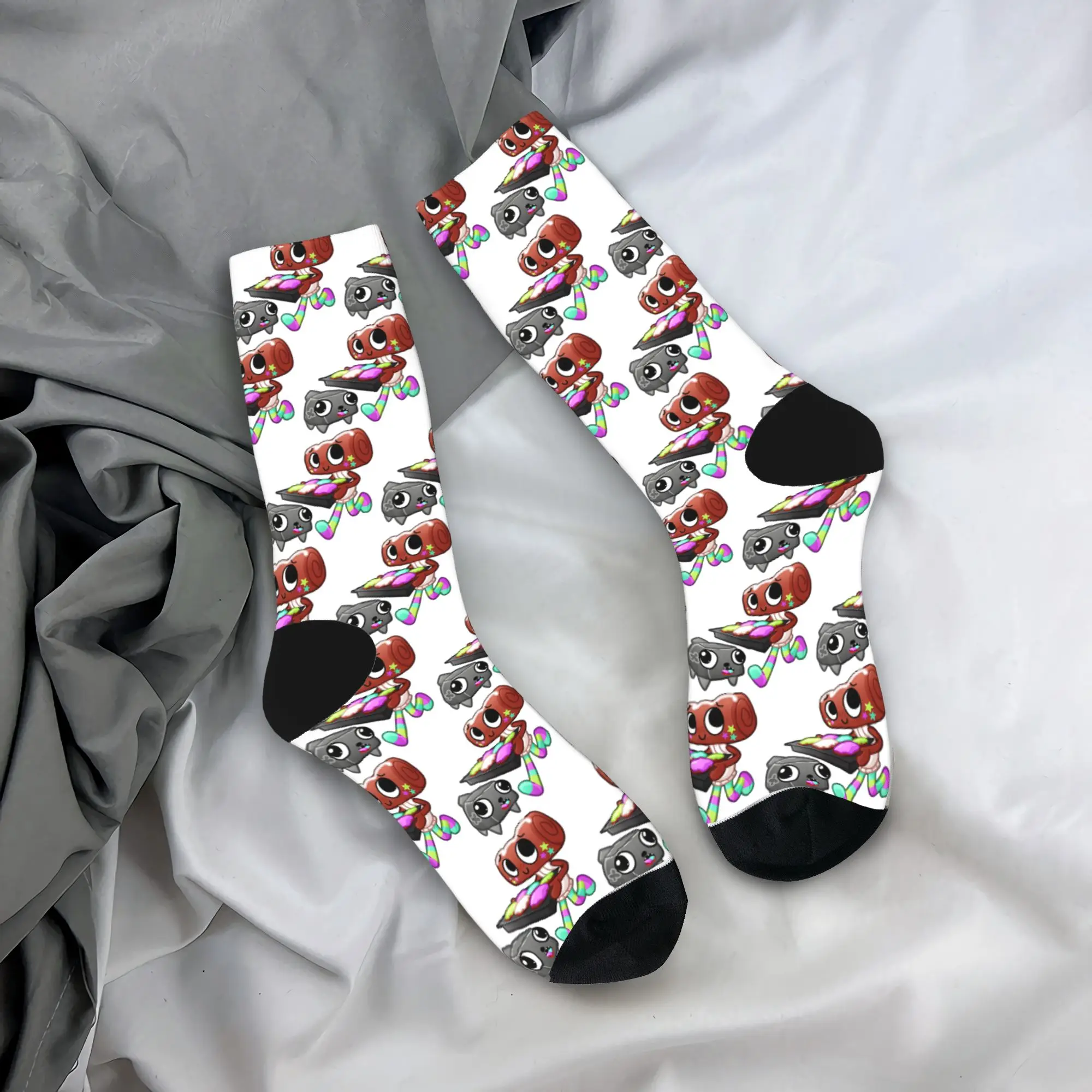 Dandys World Personagens Meias Homens Mulheres Poliéster Meias Casuais Novidade Primavera Verão Outono Inverno Meias Tubo Médio Presentes