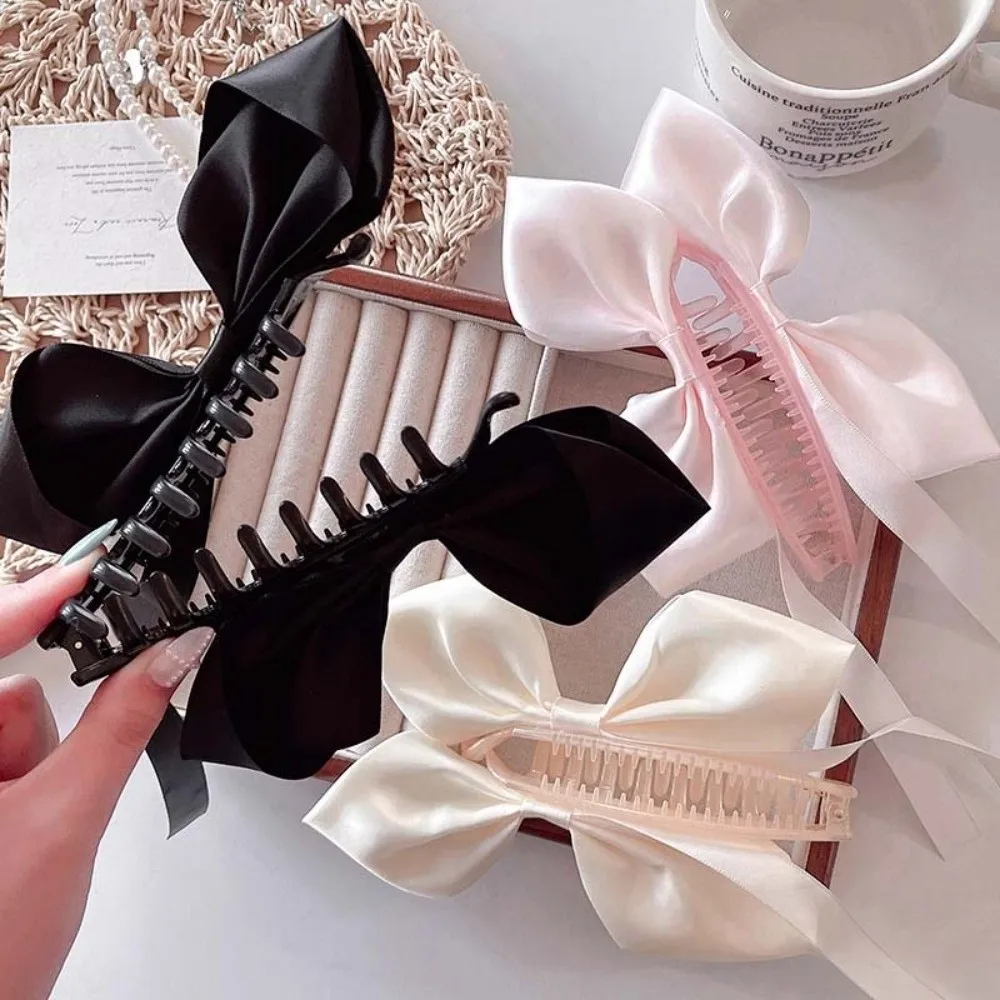 2 шт. универсальная лента в балетном стиле, зажим-банан, милый широкий боковой черный вязаный обруч для волос, повязка для волос с тканым бантом, вертикальная заколка на каждый день