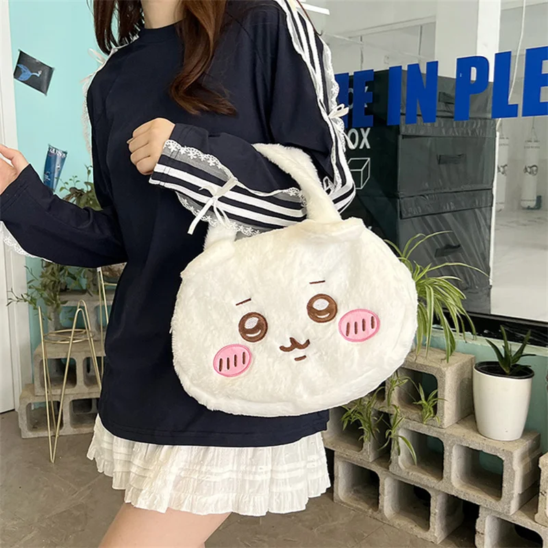 Kawaii Chiikawa Hachiware Usagi Plush Handbag Anime Cute Cartoon Soft Large Capacity Storage Bag Birthday Gift Girl Wholesale