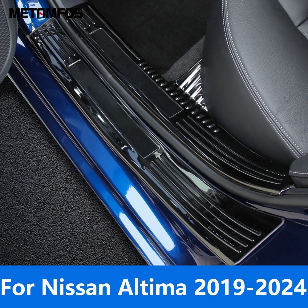 

Аксессуары для Nissan Altima 2019-2023 2024, внутренняя внешняя задняя пластина багажника, бампера, накладка на порог задней двери, защитная пластина