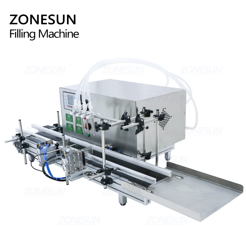 Zonesun Automatische Vulmachine Desktop Peristaltische Pomp Parfum Melk Sap Vloeistof Water Filler Met Transportband
