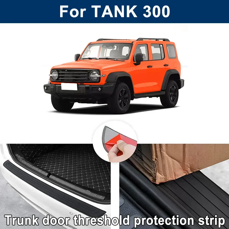 Car Trunk Sill Anti-scratch Guard Strip For TANK 300 - Rear Bumper Rubber Protector Decorative Cover Sticker