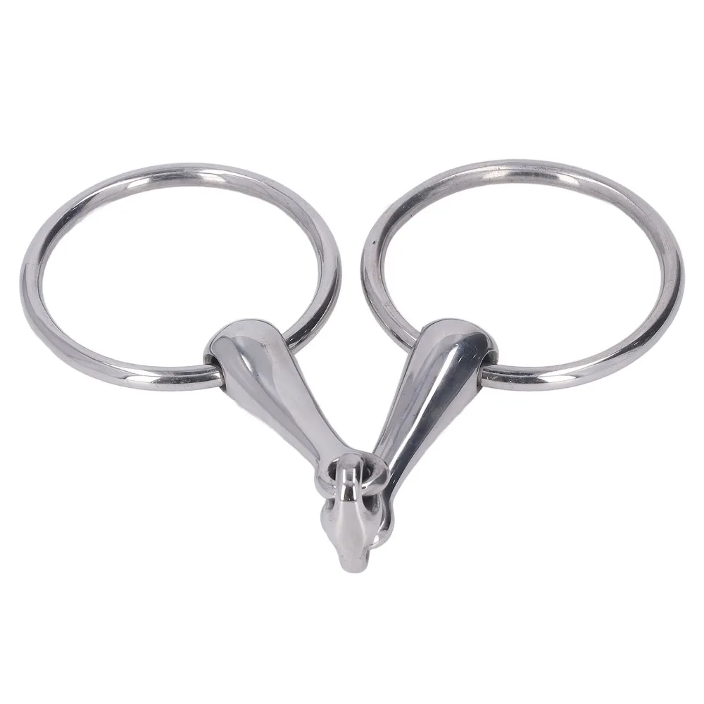 Stainless Steel Horse Snaffle Bit Durable Rust Proof Stainless Steel Horse Bit Loose Links Design Flexible Jointed Links