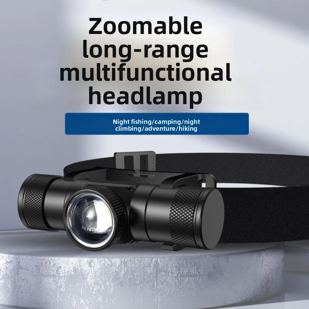 Ultra Bright Rotatable Zoom Headlight Strong Light Waterproof Zoomable Headlight Aluminum Alloy Mini Powerful Headlight Fishing