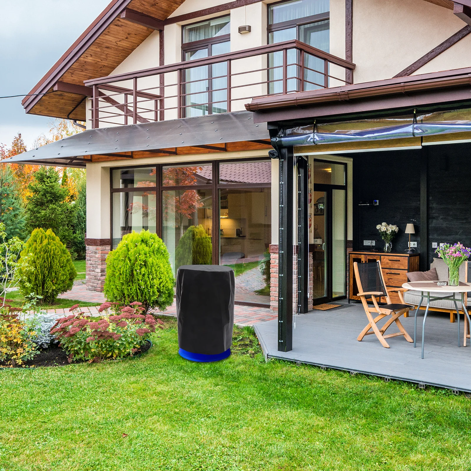 

Waterproof Dustproof Cover Foldable Reusable Oxford Cloth Outdoor Water Bucket Protector Rain Cover