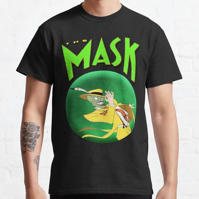 

0614 Funny Comedy The MASK Movie Jim Carrey 1994 Vintage Retro 90s film Graphic clothes 1005 cotton printed All size Tops S-6XL